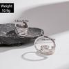 European and American Simple Straight Line Adjustable Ring, Hip-hop Style, Geometric Irregular Opening Bow Ring