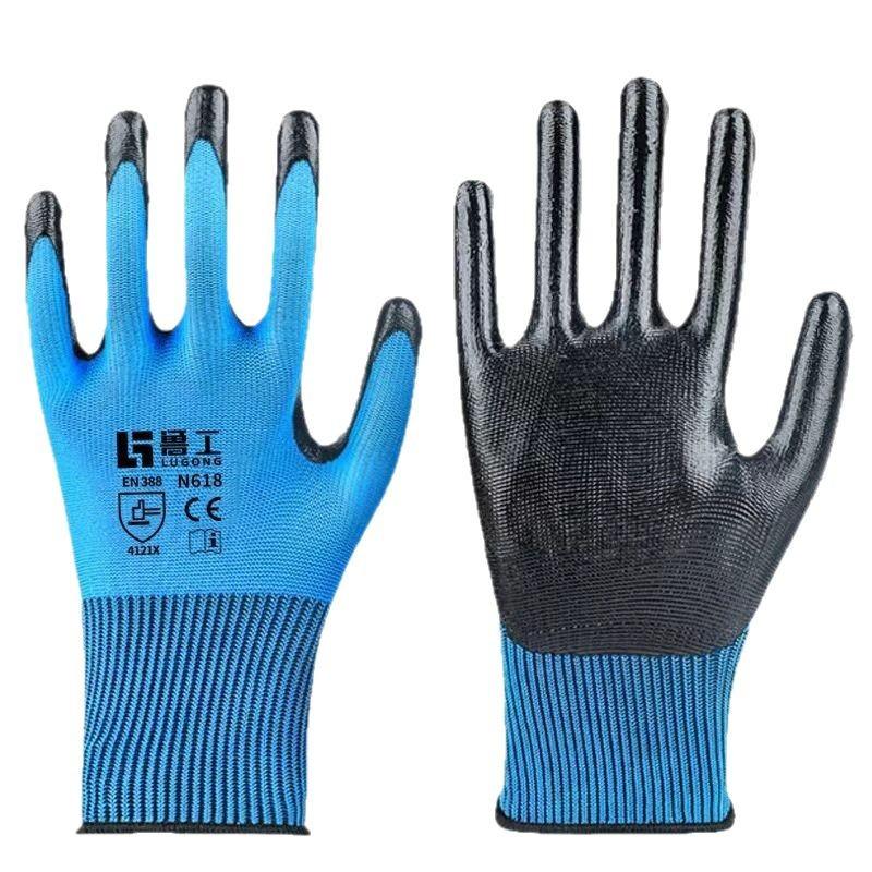 6/12 Pairs of Work Gloves, Safety Gloves, Labour Gloves, Garden Gloves, Suitable for All Kinds of Outdoor Working Scenarios.