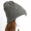 Solid color knitted wool hat men's and women's autumn and winter warm ear protection hat sweet pullover hat wool hat versatile