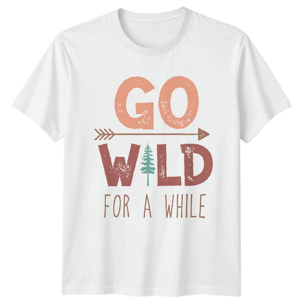 Go Wild For A While Camping Arrow Tree Graphic TShirt S
