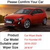 Car Front Windshield Wiper Blades for Hyundai i30 2016 2017 2018     Frameless Rubber Snow Scraping Accessories