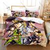 JoJo's Bizarre Adventure Bedding Set Duvet Cover + 2 Pillowcases Anime Manga Jotaro Joseph Jonathan Bedroom Decor