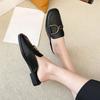 Fashion Flat Black Mules Shoes for Women On Offer Summer Sandals 2025 Comfortable and Elegan H Sandal Luxury Non Slip 39 Woman Slippers