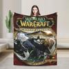 Soft Blanket Picnic WOW World of Warcraft Arthas Retro Game Throw Blanket Flannel Bedspread For Couch Bed Novelty Sofa Bed Cover