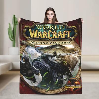 Weiche Decke Picknick WOW World of Warcraft Arthas Retro Game Wurfdecke Flanell Tagesdecke für Sofa Bett Neuheit Sofabettbezug