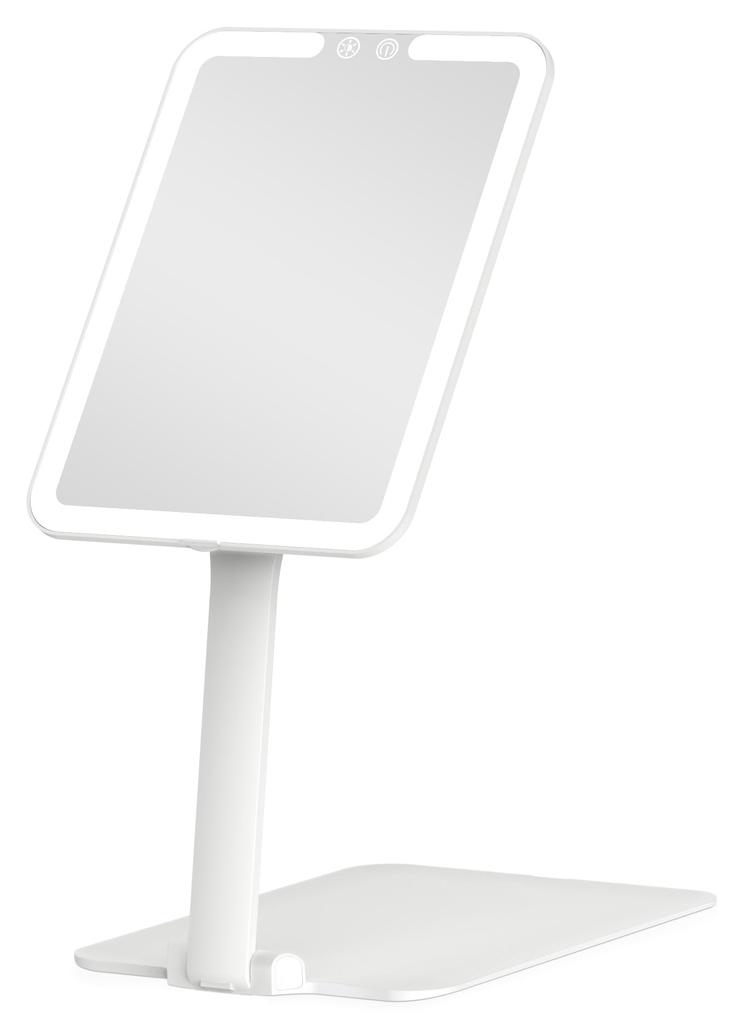 PRIDEMII Lightweight Folding LED Stands Up or Folds Lithium Easy Touch Travel Stepless Brightness Makeup Tabletop Mirror Mirror, Up, 2-Way Use,