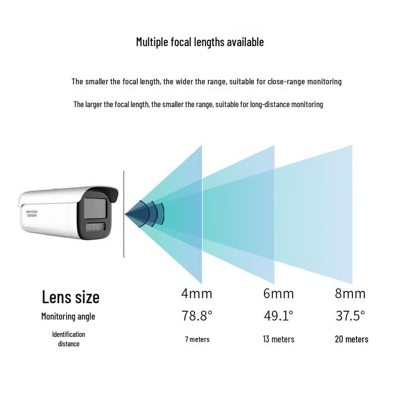 Hikvision 2MP HD POE Full-Color Night Vision IP66 Security Camera CN plug (adapter included)