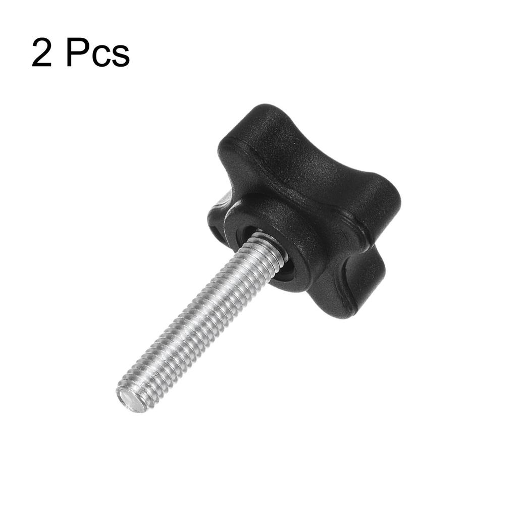 uxcell 2pcs Stark Clamp Knobs M6 x 30mm Metric Male Thread 32mm Stud Knob