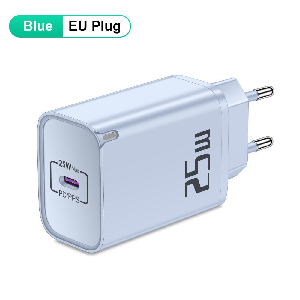 25W PD Charger Fast Charging Phone Charger Type C Quick Charge 3.0 Adapter For iPhone Samsung Xiaomi EU/US/UK Plug Wall Charger