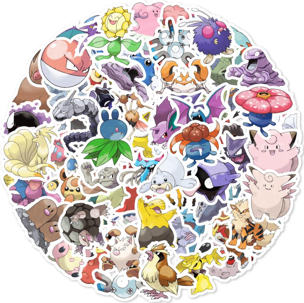80 Pokémon 2 Travel Box Water Cup Car Notebook Doodle Decorative Stickers