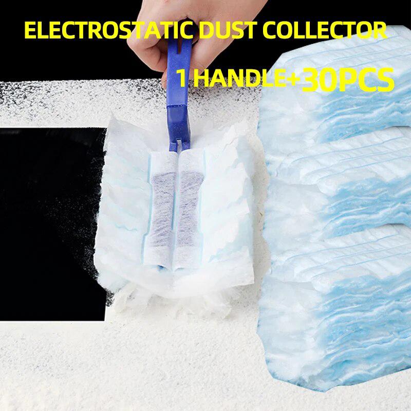 

Одноразовые тряпки со сменными головками, щетка для уборки жалюзи для дома, офиса, автомобиля, инструмент для уборки поверхностей 30PCS