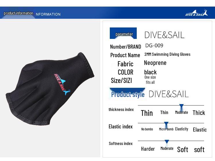 Unisex 2MM Diving Gloves - Scratch & Jellyfish-Proof Swim Webs for Snorkeling & Surfing