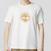 Timberland Printed Crew Neck Pullover Casual Short Sleeve T-Shirt Unisex Tops Vintage-White A6QWKCM9