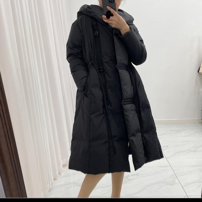 

Женский осенне-зимний высококачественный пуховик средней длины, свободное и плотное пальто