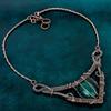 Faceted zambian emerald necklace handmade copper wire wrapped emerald necklace gemstone jewelry birthstone jewelry anniversary gift for her