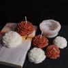 3D Peony Silicone Candle Mold DIY Handmade Flower Aromatherapy Plaster Resin Soap Making Supplies Cake Baking Mold Home Decor
