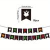 2sets Happy Halloween Banner Tissue Pom Poms Decorations Kit Hanging Garland Honeycomb Ball Swirl Streamers for Halloween Party Decorations