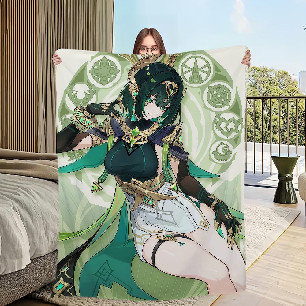 Game New Characters Genshin Impact Nefer Blanket Flannel Warm Comfort Soft Plush Blanket For Picnic Bed Homes And Bedrooms