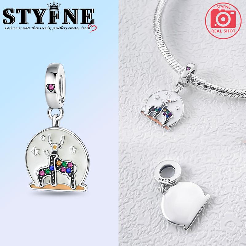 Copper Christmas Series Snowman Snowflake House Charms Beads Pendant For Original Bracelet Woman Girl Jewelry