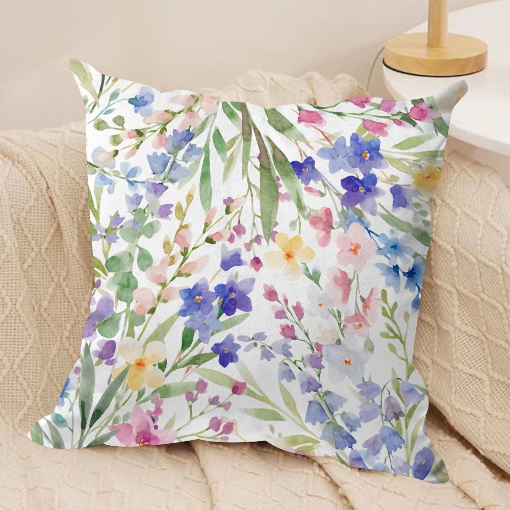 minimalist floral Art Cushion Cover Soft Plush Fabric DoubleSided Printed Cushion Covers for All Seasons Modern HomeDecor Gift