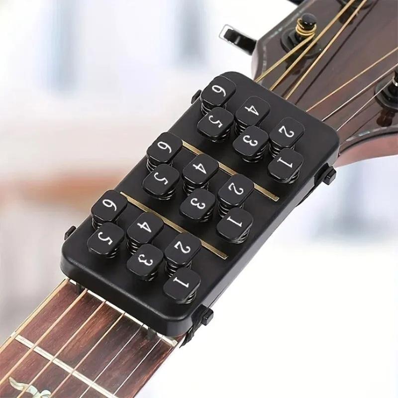 Guitar Chord Trainer with 18 Buttons Folk Guitar Chords Practice Assist Tool Learning System Assist for Adults Children