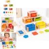 Wooden Montessori Puzzle Coin Bank For Toddler Fine Motor Skills Development Educational Toy