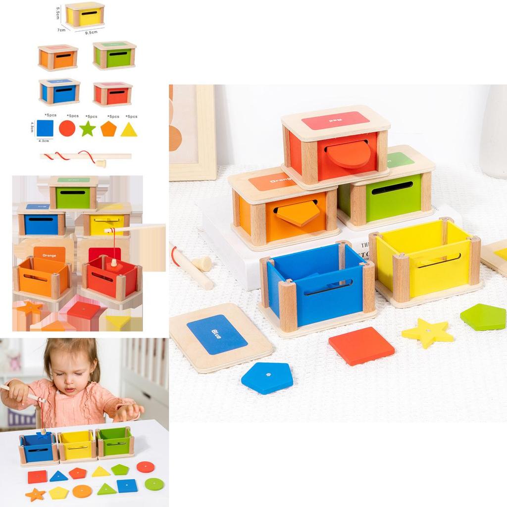Wooden Montessori Puzzle Coin Bank For Toddler Fine Motor Skills Development Educational Toy