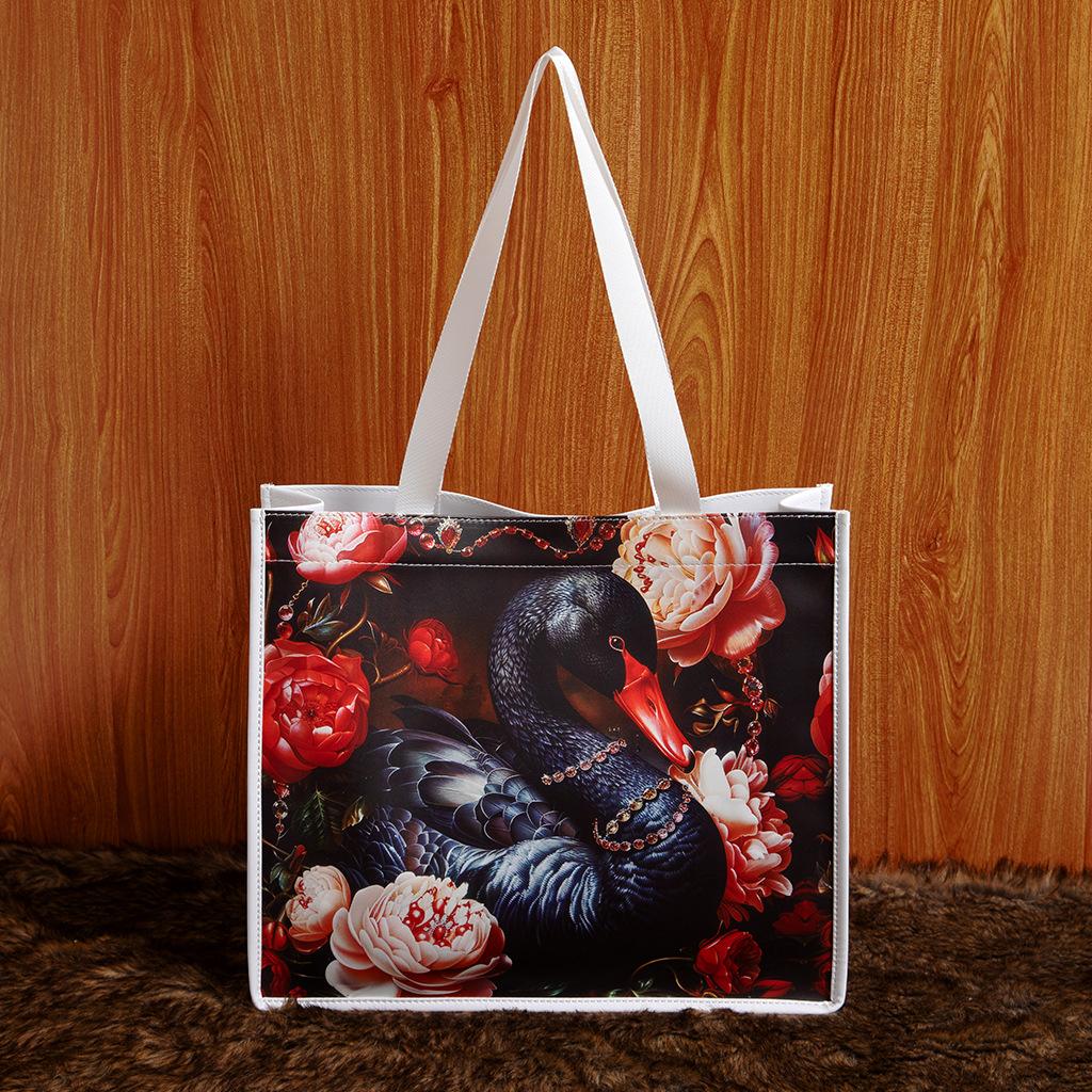 Skull Gothic Underarm Bag, PU Leather, Retro, Printed, Large Capacity, Casual, Commuter, Shoulder Bag, Women's Bag, Stocking Stuffers