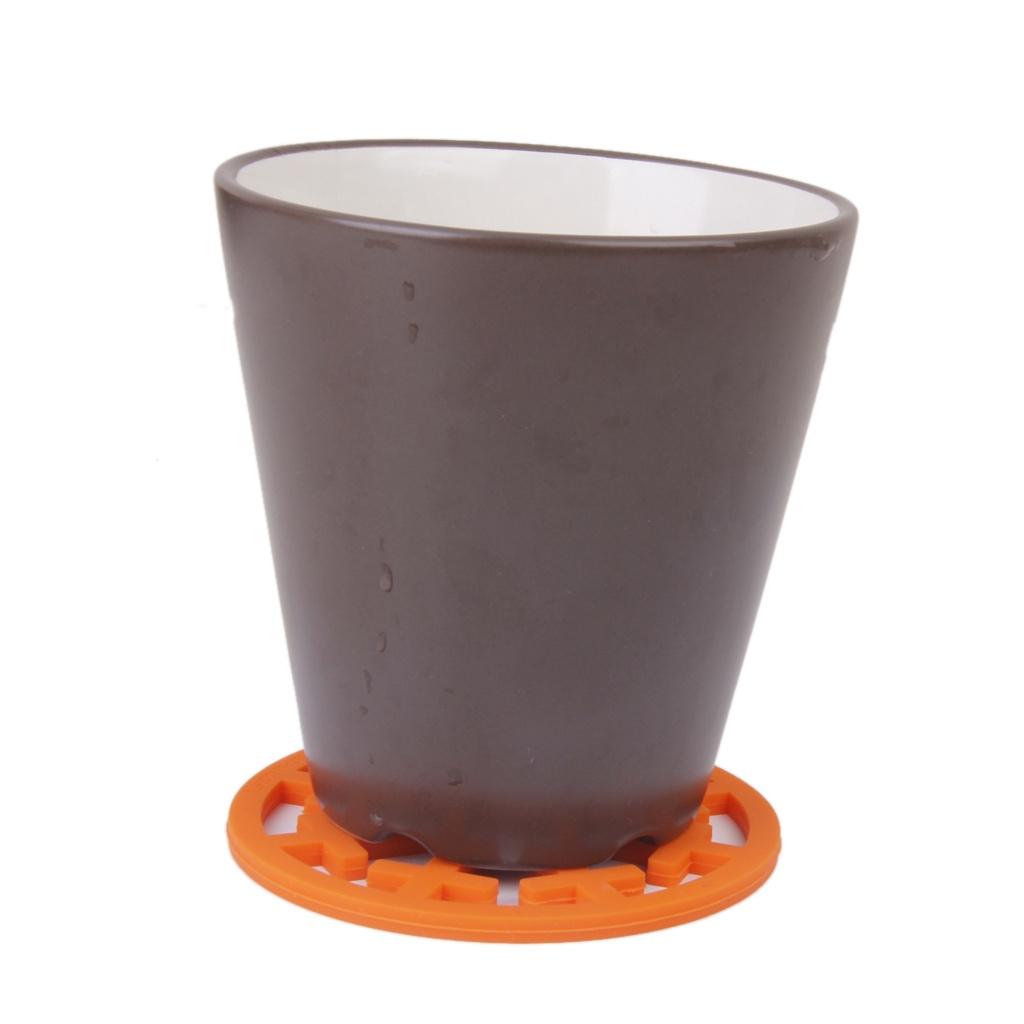 Silicone Cross Pattern Coaster Cup Table Multifunction Mat Christian Orange
