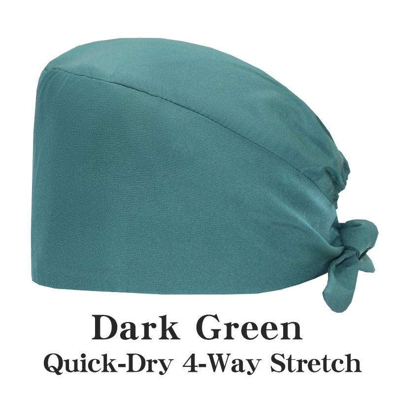 Customized Solid Color Dental Doctors Cap Women Men Nursing Hat Laboratory Pet Vet Breathable Medical Scrub Caps with Buttons