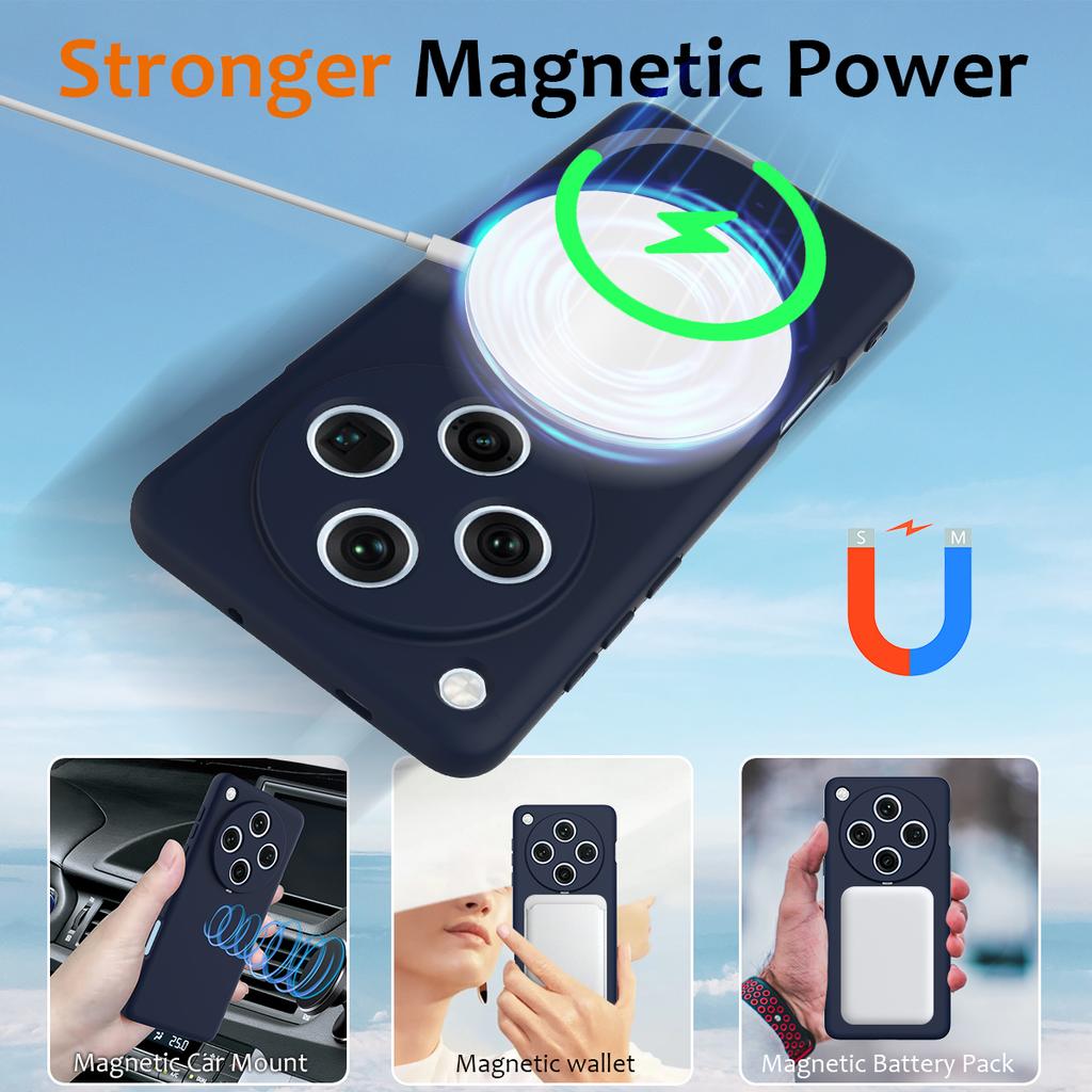 For Oppo Find X8 Pro 5G Magnetic Case Anti-Drop Liquid Silicone Phone Cover