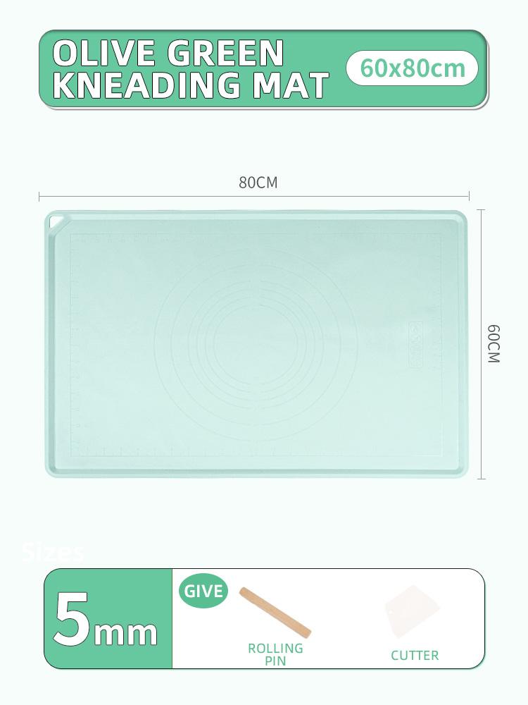 Zackoo Silicone Kneading Mat Foodgrade Thickened Large Household Panel Backing Dough Rolling Dumpling Pad Plastic Chopping Board