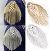 1/2Pcs Rhinestone Tassel Shoulder Epaulet Men Women Uniforms Jacket Blazer Costume Suit Metal Long