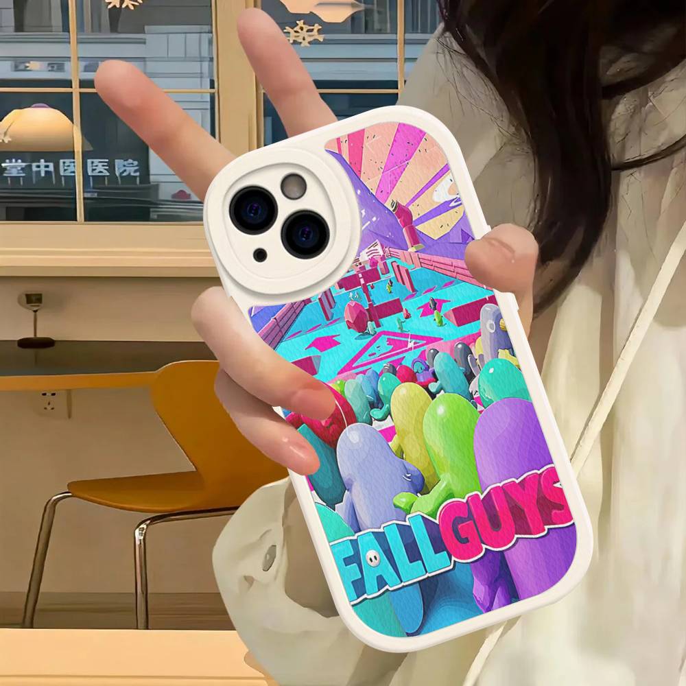 

F-Fall G-Guys Party Game Phone Case Hard Leather For IPhone 14 13 16 Mini 15 14 11 12 Pro Max Plus Fundas iPhone 14pro max