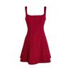 New Korean atmosphere red suspender dress children summer small temperament Spice girl waist short skirt ins