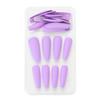 24Pcs/Set Matte Manicure Full Cover Nail Tips Ballerina Nail Coffin Fake Nail False Nails