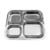 Stainless Steel Four-Compartment Deep Lunch Tray