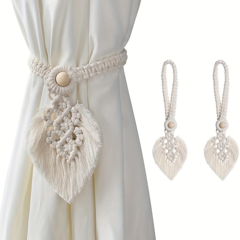 

2 шт., бохо, плетеные листья, подхваты для штор, спальня, гостиная, украшение для дома