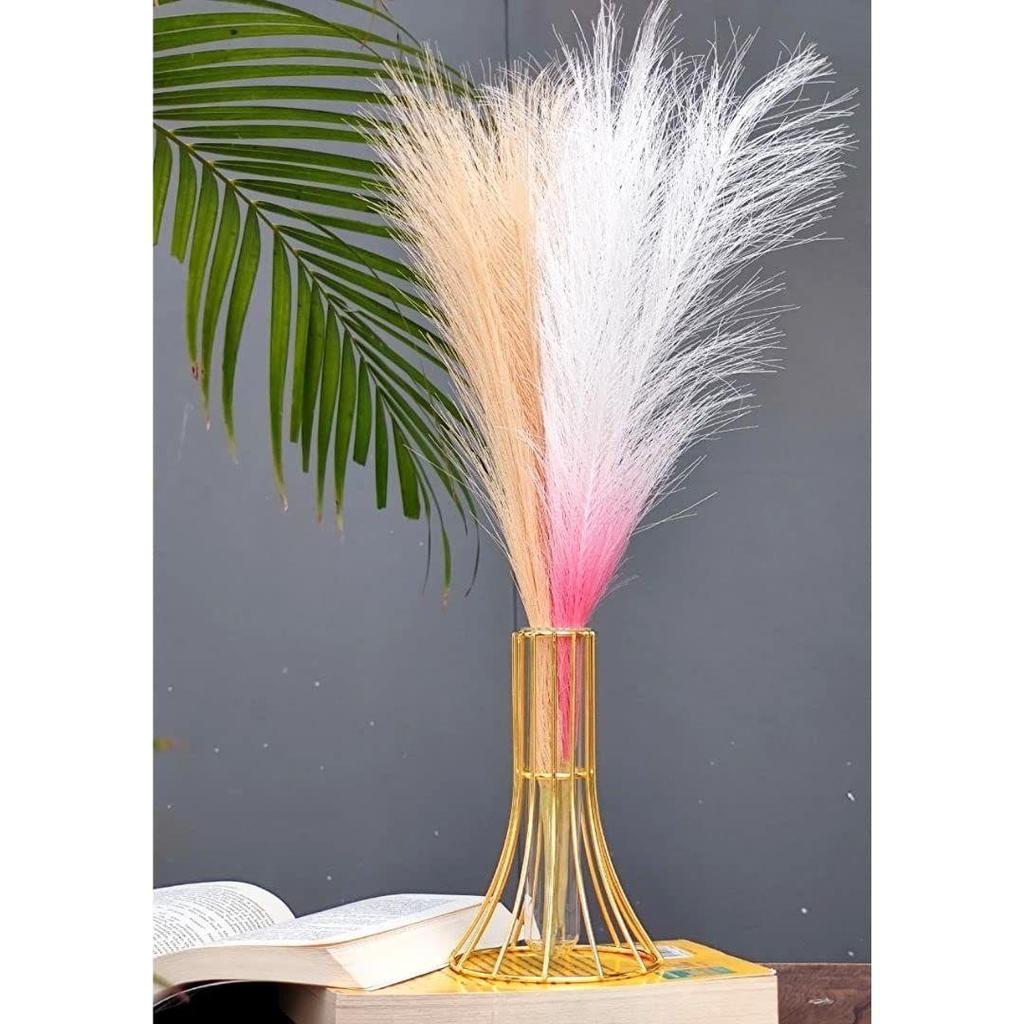 1 szt. Metalowy wazon do dekoracji domu, salonu, sypialni, biura, element centralny na stół | Stacja do rozmnażania roślin ze szklanymi elementami z metalową ramą