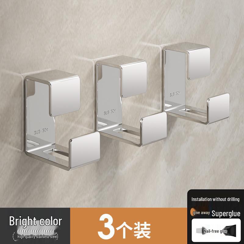 Punch-Free Bathroom & Kitchen Storage Rack with Hooks - Hanging Basin Organizer