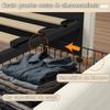 Modern White Black Velvet Fabric Bed with Side Charging Station Bluetooth Speaker Built in Nightlight and Rolling Drawers