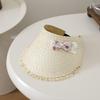 Child's Wide Brim Straw Hat - Sun Protection for Babies and Girls - Perfect for Beach and Photos.