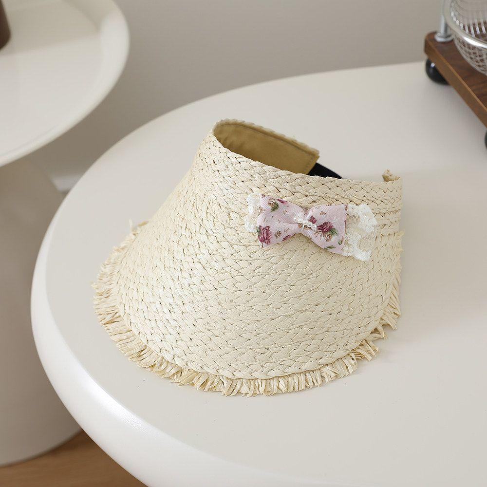 Child's Wide Brim Straw Hat - Sun Protection for Babies and Girls - Perfect for Beach and Photos.