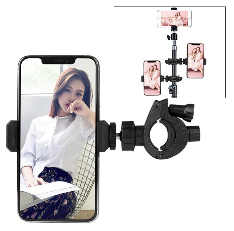 Multi-Angle Phone & Tablet Selfie Tripod Stand with Universal Screw Clip