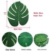 Hawaiian Party Tablecloth & Tropical Jungle Leaves Decorations