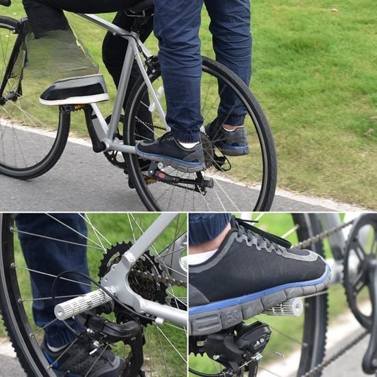 1 paio di scanalature antiscivolo, robusti, portanti, ad alta durezza, pedali posteriori per bici, poggiapiedi in alluminio, accessori per bici