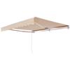 Manual Retractable Awning, 8 X 7 Ft Outdoor Patio Awning Retractable Sun Shade, Water-Resistant Polyester Patio Door Window Awning Sunshade Shelter