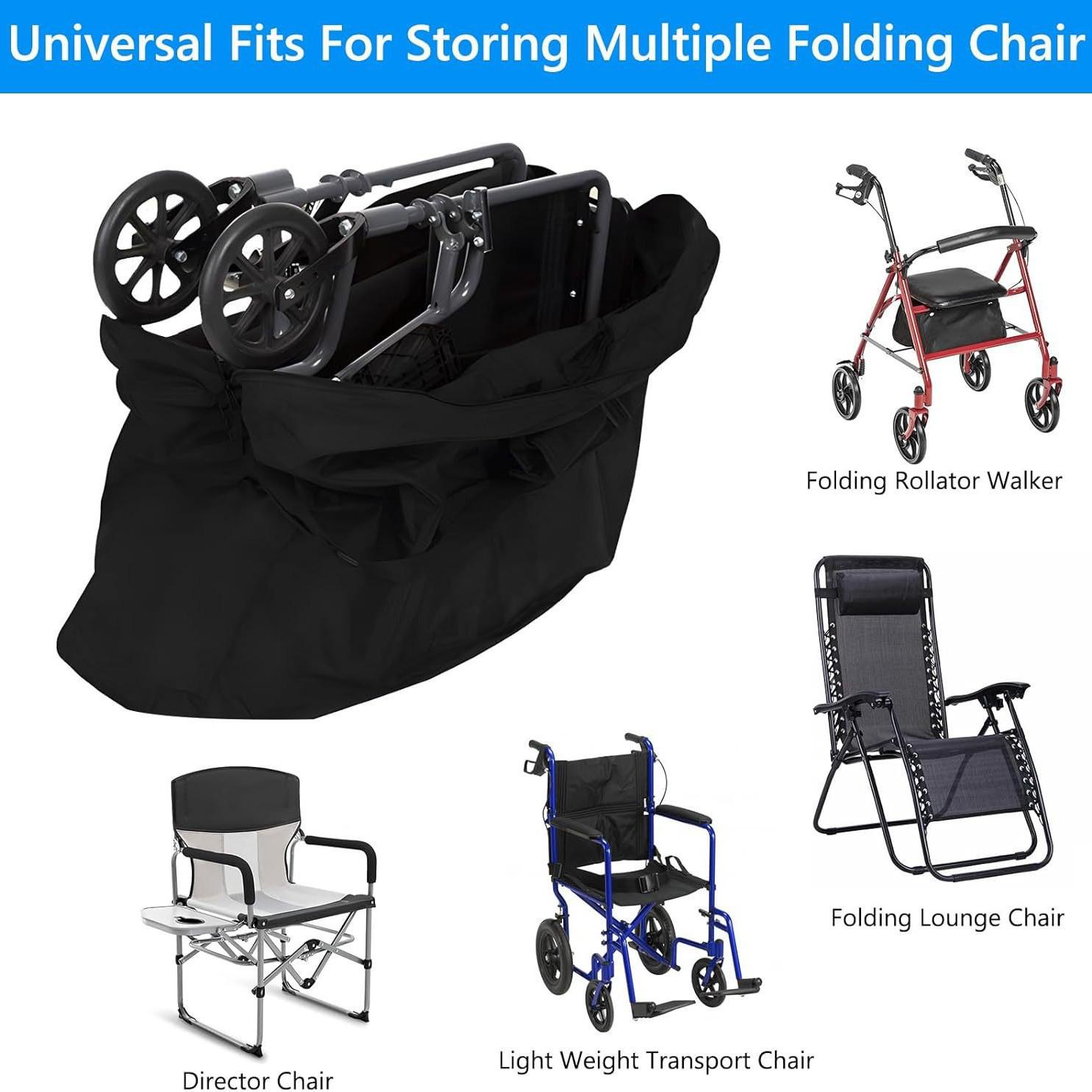 

Foldable Wheelchair Dustproof & Water-Resistant Storage Cover for Outdoor, Sun Protection, Folding Table & Chairs 210D 110*74*28cm чорний