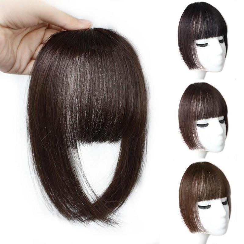 Franja de Princesa Franja Hime Cut Penteados Franja com Clip Cabelo Cabelo Franja para Mulheres Franja de Cabelo com Clip Cabelo