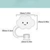 Cute Soft Rubber Cloud Straw Cap, Food-grade Silicone Dust-proof and Leak-proof, Suitable for 10mm Straws